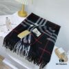 Burberry Classic Wide Plaid Wool Cashmere Blend Oversized Shawl