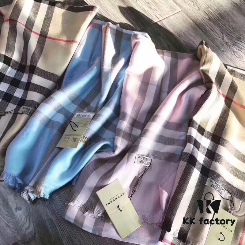 Luxury BURBERRY Cashmere Rectangular Shawl with Iconic Equestrian Logo, 180*70CM, 11 Colors Available