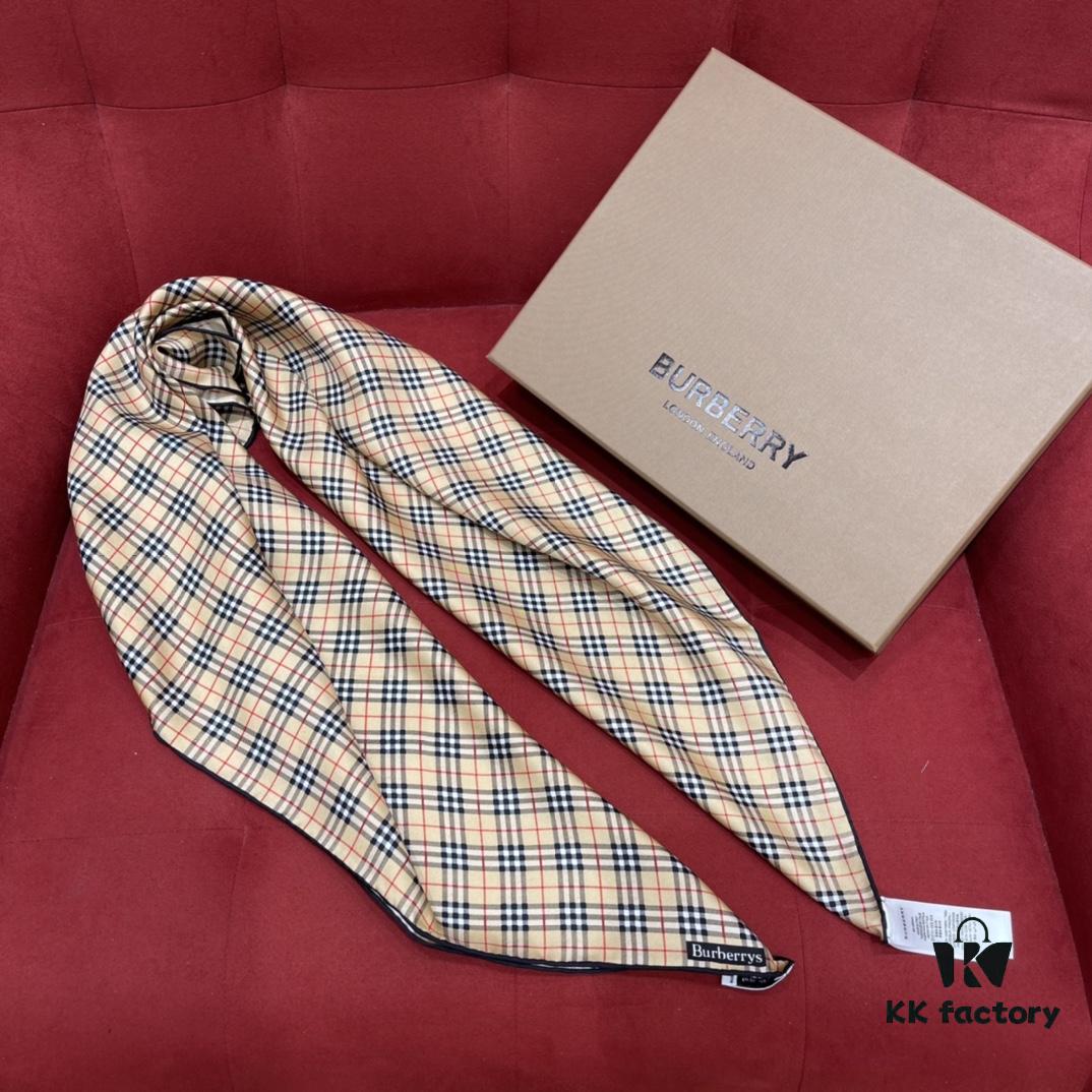 Burberry Timeless Classic Plaid Silk Scarf