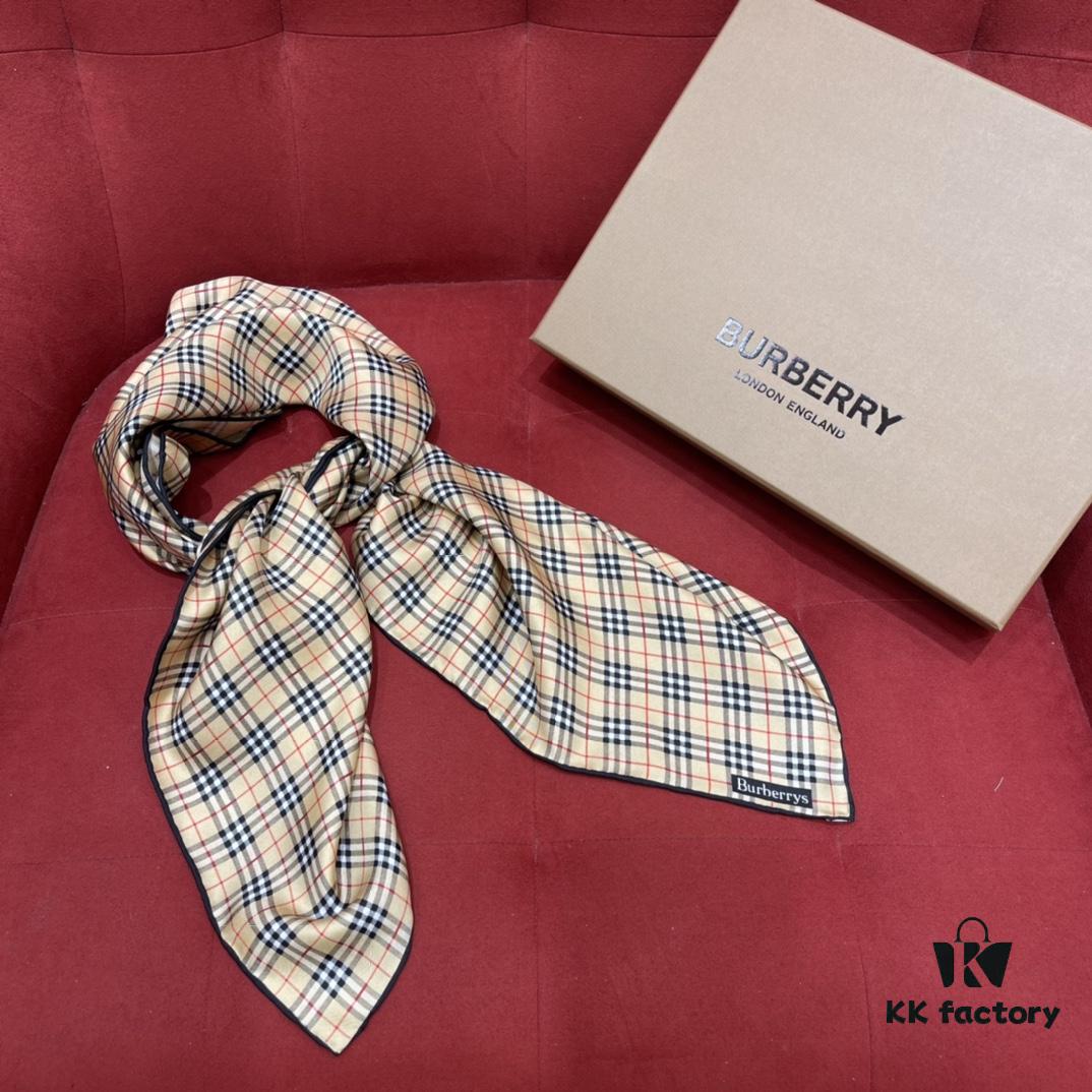 Burberry Timeless Classic Plaid Silk Scarf