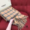 Burberry Classic Fringe Double-Sided Cashmere Shawl - Vintage Oversized Shawl, Stylish and Practical, 100% Cashmere, Soft and Delicate, Non-Irritating, Fashionable and Warm