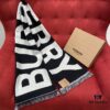 Black and White BURBERRY Classic Large Letter Scarf, 100% Wool, 33*188cm