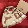 Camel Color BURBERRY Stylish Scarf Can Perfectly Accentuate Your Outfit – Even Transform the Ordinary into Extraordinary, Classic Large Logo Scarf, 100% Wool, 33*188cm