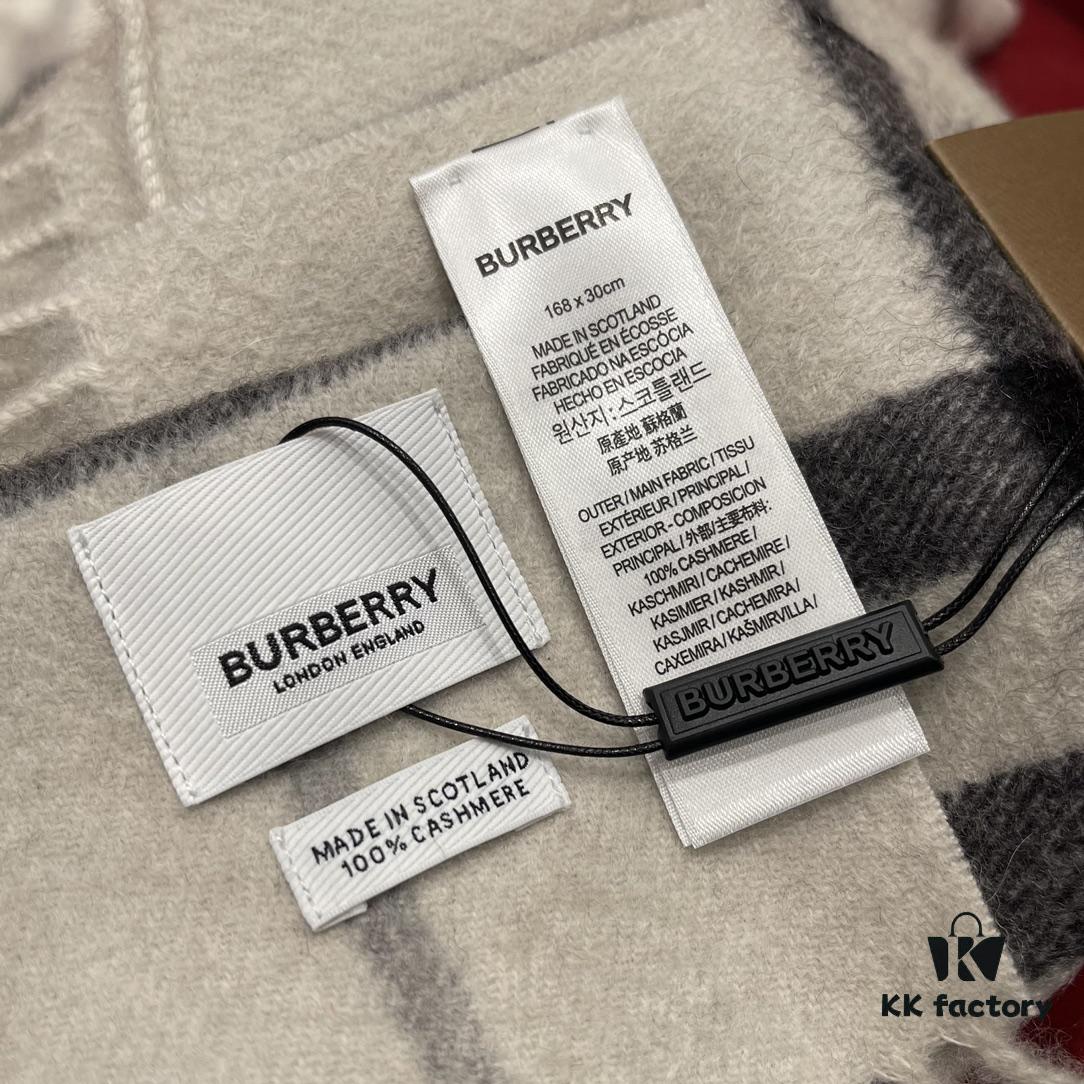 Stone Gray BURBERRY Classic Entry-Level Bestseller, Timeless Check Pattern, Simple and Elegant Unisex Scarf, An Everlasting Fashion Piece