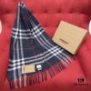 Navy Blue BURBERRY Classic Entry-Level Bestseller, Timeless Check Pattern, Simple and Elegant Unisex Scarf