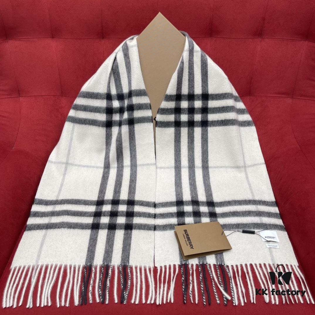 【Stone Red】BURBERRY Classic Entry-Level Bestseller, Timeless Check Pattern, Simple and Elegant Unisex Design, An Everlasting Scarf – Upgraded with No Color Difference, Original Factory Yarn Material, Size: 168*30cm