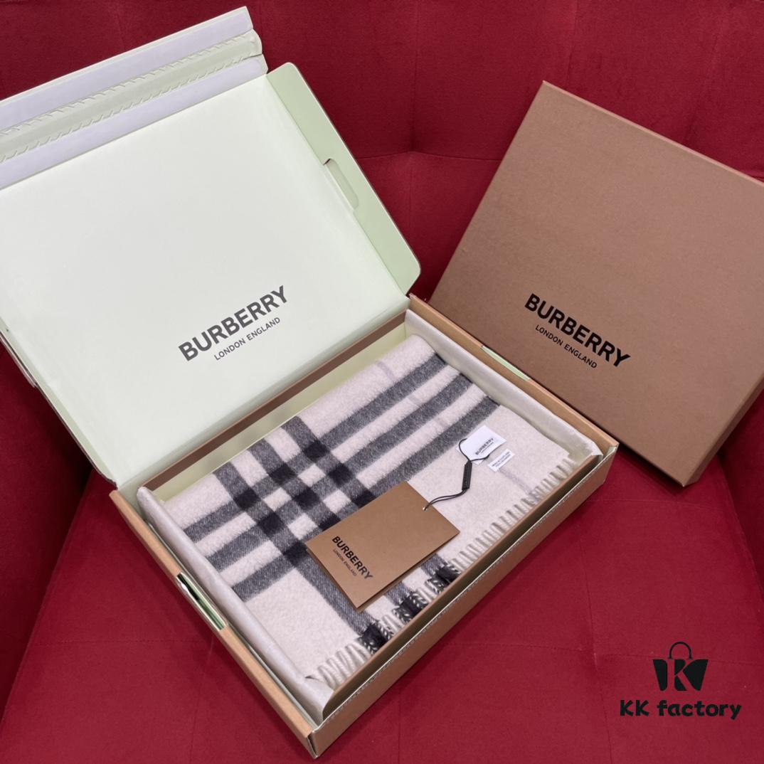 【Stone Red】BURBERRY Classic Entry-Level Bestseller, Timeless Check Pattern, Simple and Elegant Unisex Design, An Everlasting Scarf – Upgraded with No Color Difference, Original Factory Yarn Material, Size: 168*30cm
