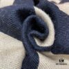 Black Coffee Color BURBERRY Classic Monogram Wool Scarf 100% Wool 33*188cm