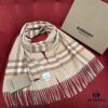 Mid-tone Camel Color BURBERRY Classic Entry-level Bestseller, Timeless Check Pattern, Simple and Elegant Unisex Scarf, Never Out of Style