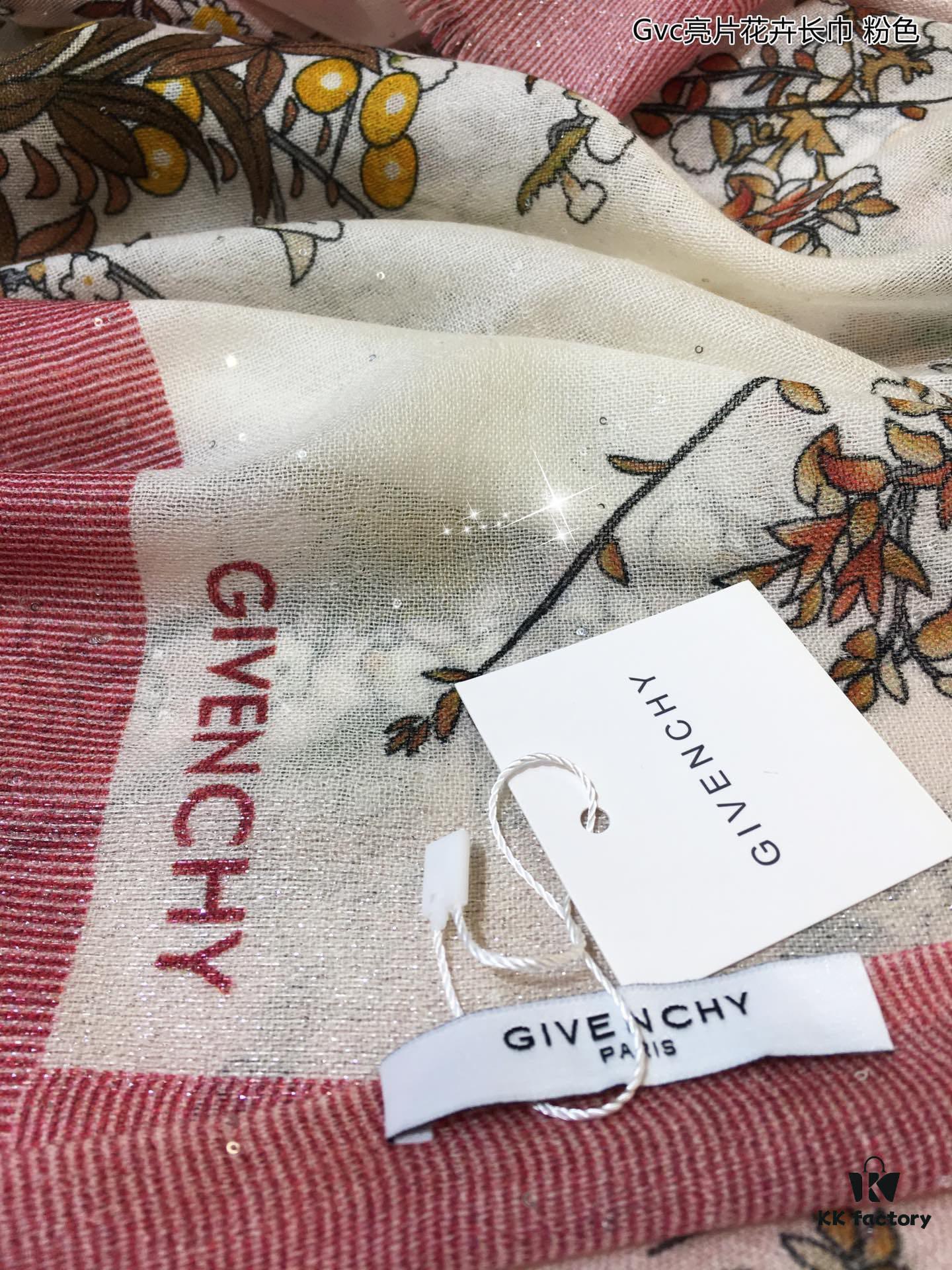 Glowing Gvc Sequin Floral Cashmere Scarf - Premium Pure Cashmere with Silver Thread, Exclusive New Arrival