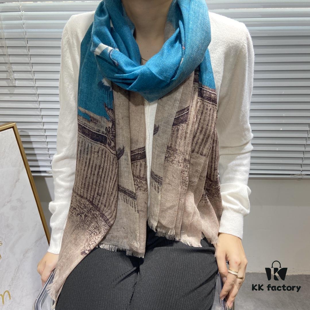 Givenchy-Style Luxury Baby Cashmere Scarf – 300-Thread-Count Premium Ring Pilled Wrap, Elegant and Versatile for Everyday Chic