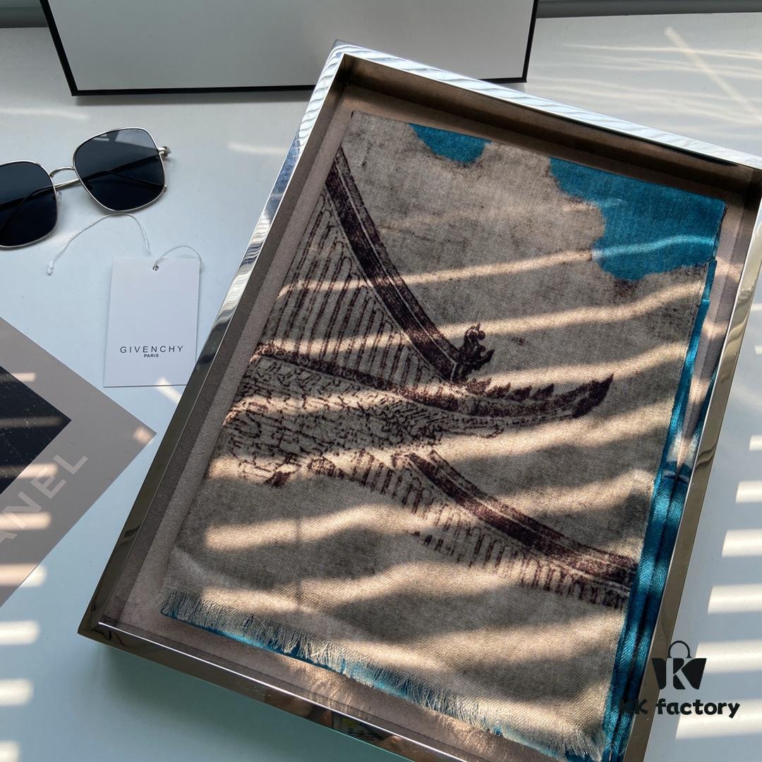 Givenchy-Style Luxury Baby Cashmere Scarf – 300-Thread-Count Premium Ring Pilled Wrap, Elegant and Versatile for Everyday Chic