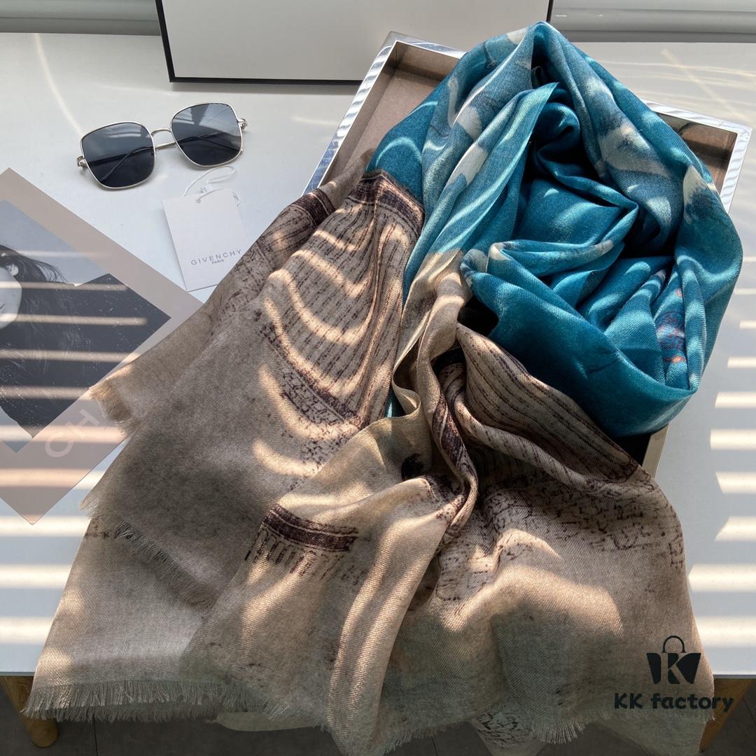 Givenchy-Style Luxury Baby Cashmere Scarf – 300-Thread-Count Premium Ring Pilled Wrap, Elegant and Versatile for Everyday Chic