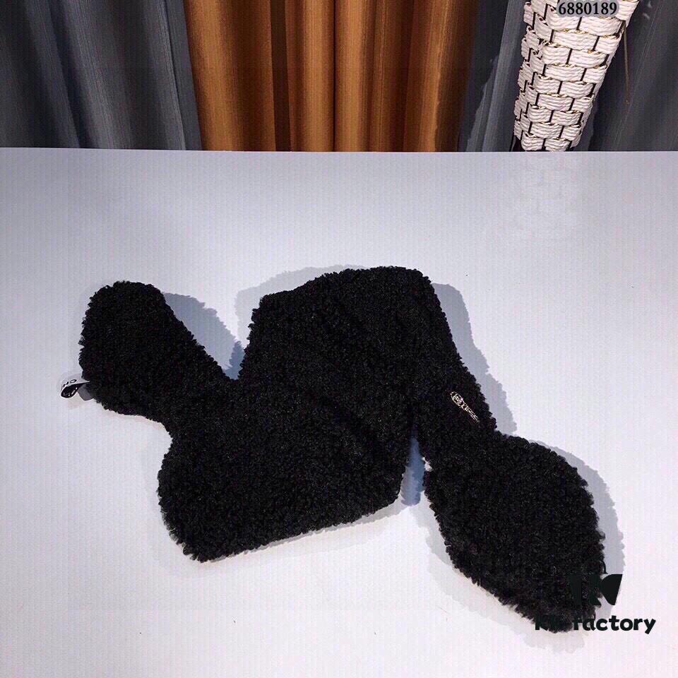 Mongococo Hot Sheepskin Faux Fur Neck Warmer Scarf with Flowing Ribbons – Must-Have Fashion Accessory for Winter