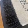 LV Latest Black and Gray Men's Cashmere Scarf with Two-Tone Design