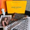 LV Clover Double-Sided Scarf in Black, Dual-Use as Shawl or Scarf