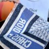 Dior Blue Five-Star Patchwork Scarf