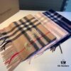 Authentic Top Version Heavyweight 100% Premium Cashmere Scarf with Full Packaging - New Launch from Burberry Official Website (New Mare Logo Design), Classic Check Pattern Unisex Scarf