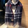 Authentic Top Version Heavyweight 100% Premium Cashmere Scarf with Full Packaging - New Launch from Burberry Official Website (New Mare Logo Design), Classic Check Pattern Unisex Scarf