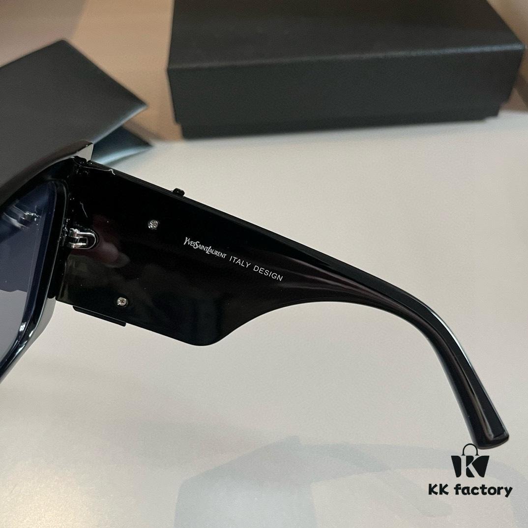 YSL Saint Laurent Sunglasses, absolutely in love, the aura when worn is perfectly on point, incredibly slimming for the face, large frame yet surprisingly lightweight, with just the right temple curvature for a comfortable, feather-light fit!