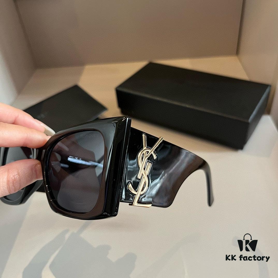 YSL Saint Laurent Sunglasses, absolutely in love, the aura when worn is perfectly on point, greatly slimming the face, large frame yet surprisingly lightweight, temples designed at just the right angle for a comfortable, light feel
