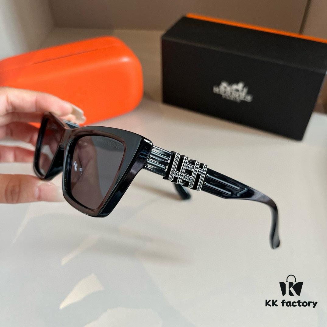 2024 Hermès New Arrival Sunglasses, Polarized Sun Glasses with High-End Look, Slimming and UV-Protective Eyewear