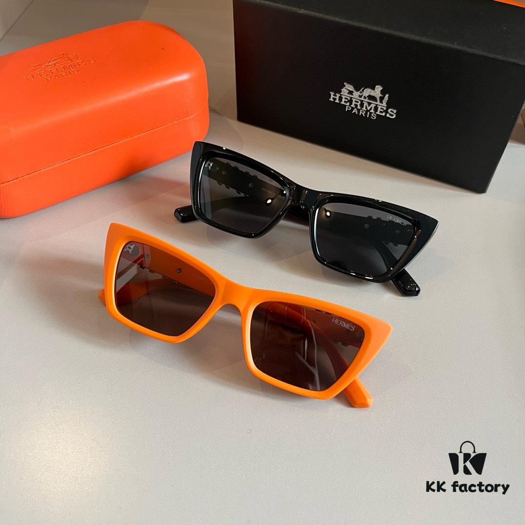 2024 Hermès New Arrival Sunglasses, Polarized Sun Glasses, High-End Stylish Face-Slimming Export Sun Protection Eyewear