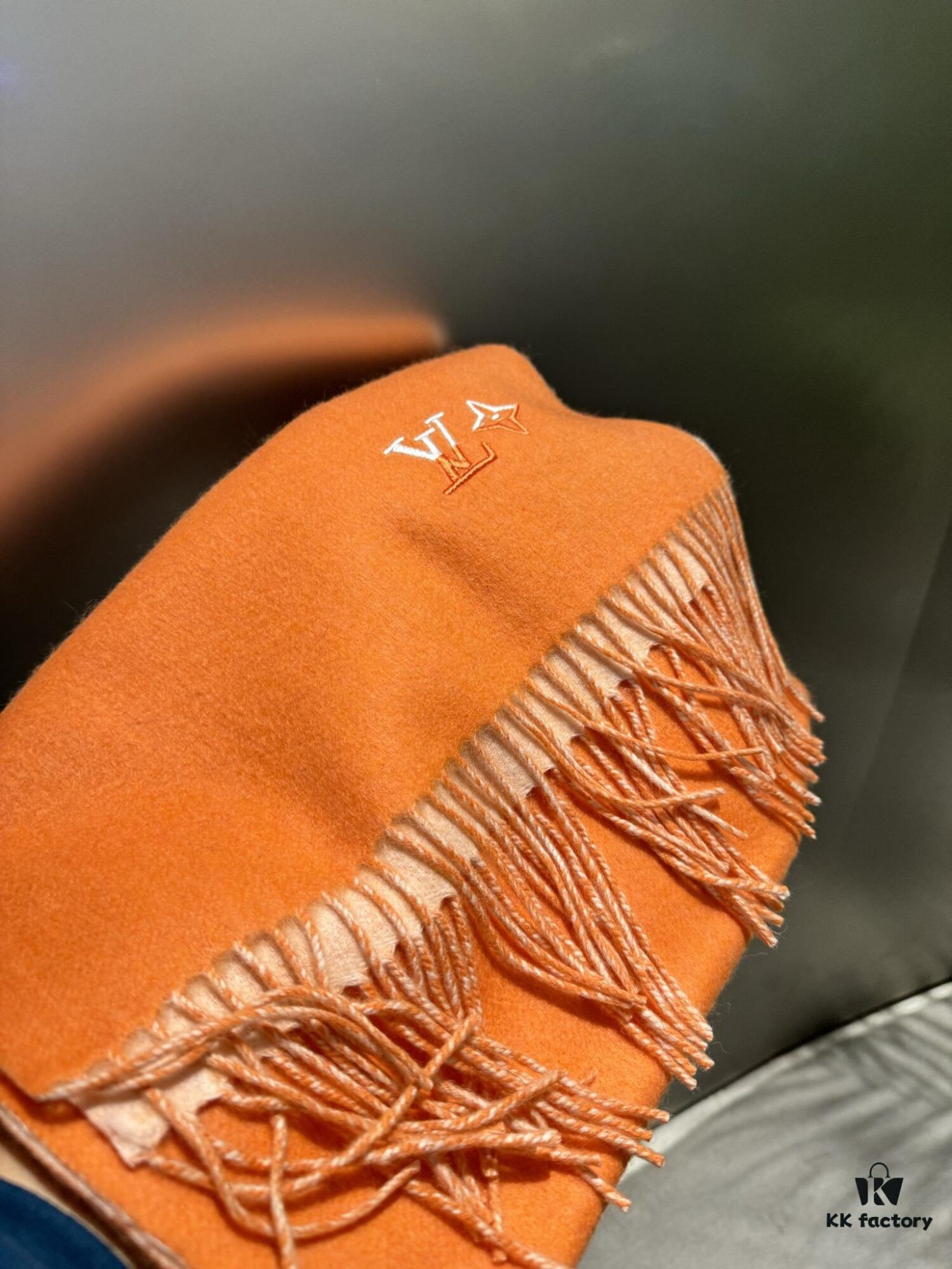 Louis Vuitton Men's Cashmere Scarf - Classic Unisex Design, 100% Cashmere, 30x180 cm