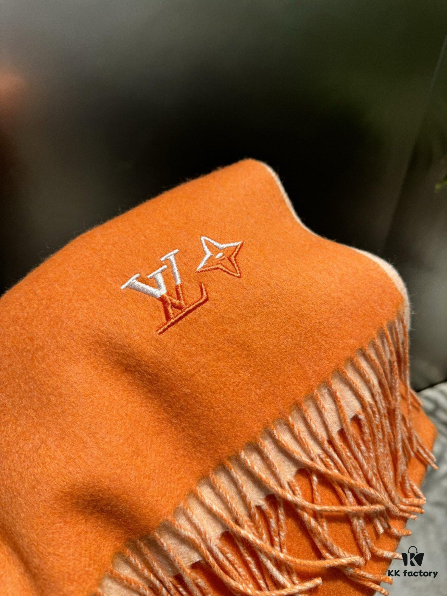 Louis Vuitton Men's Cashmere Scarf - Classic Unisex Design, 100% Cashmere, 30x180 cm