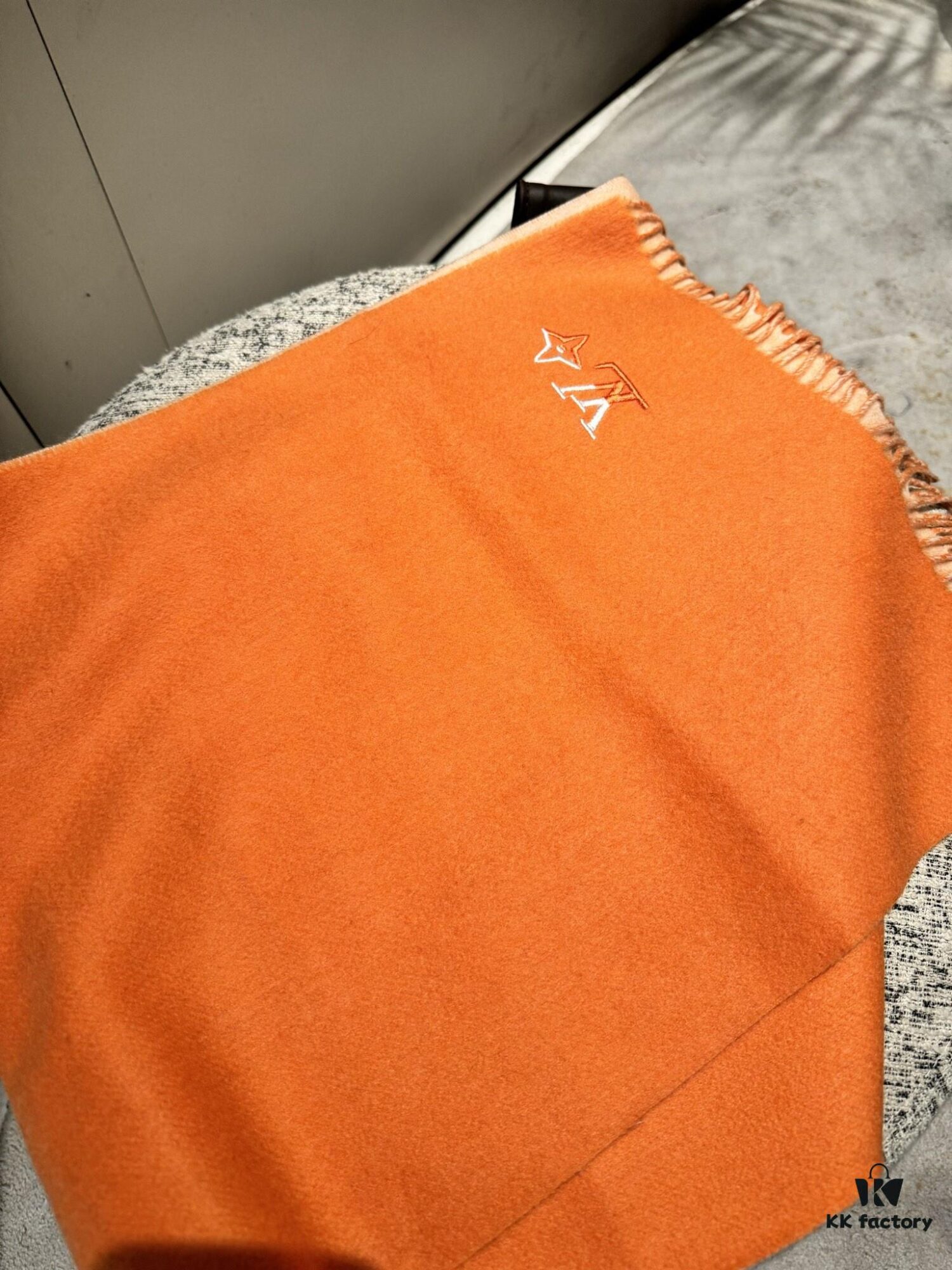 Louis Vuitton Men's Cashmere Scarf - Classic Unisex Design, 100% Cashmere, 30x180 cm