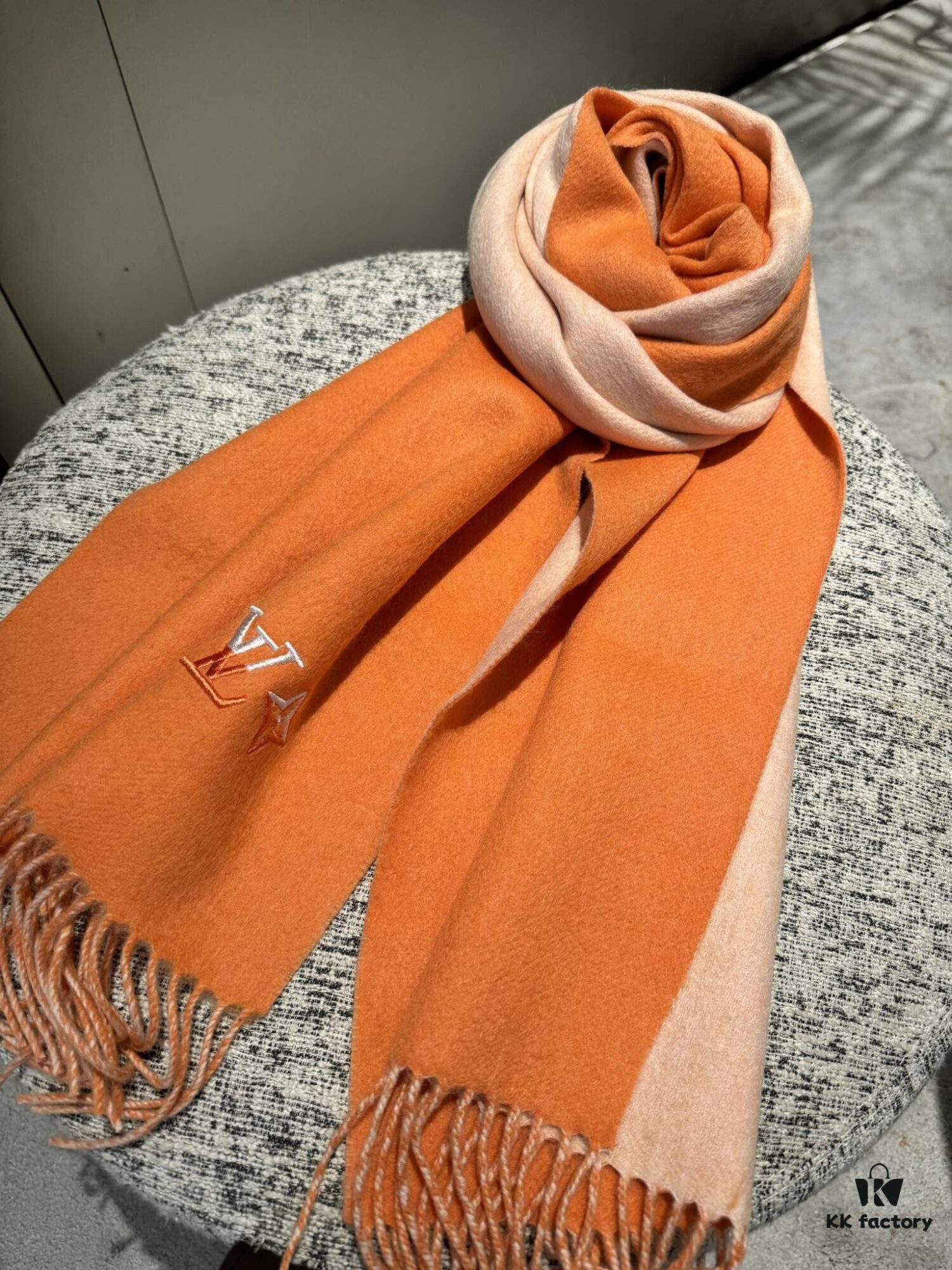 Louis Vuitton Men's Cashmere Scarf - Classic Unisex Design, 100% Cashmere, 30x180 cm