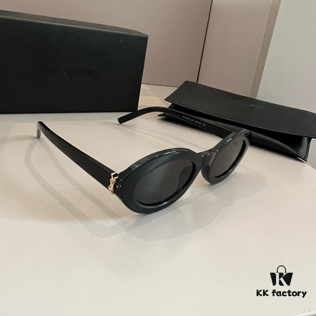 YSL Saint Laurent New Arrival SLM94 Gold Black Sunglasses