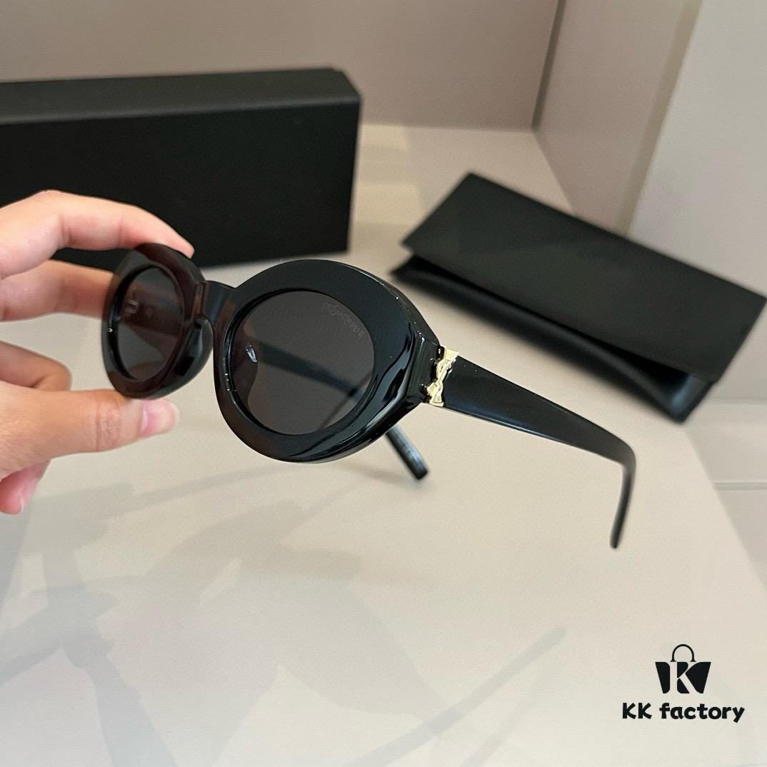 YSL Saint Laurent New Arrival SLM94 Gold Black Sunglasses