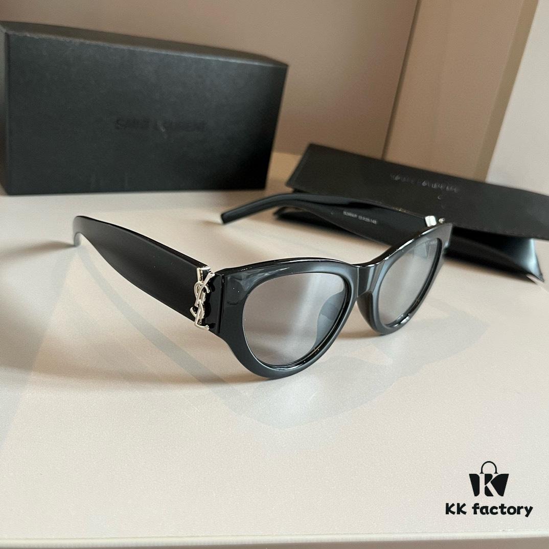 YSL Saint Laurent 2023 New Arrival SLM94 Gold Black Sunglasses