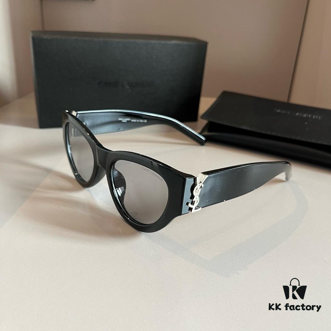 YSL Saint Laurent 2023 New Arrival SLM94 Gold Black Sunglasses