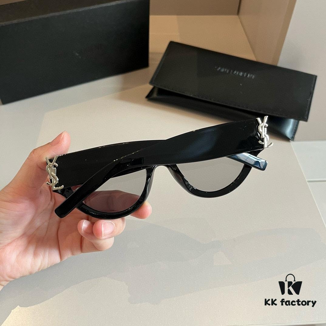 YSL Saint Laurent 2023 New Arrival SLM94 Gold Black Sunglasses