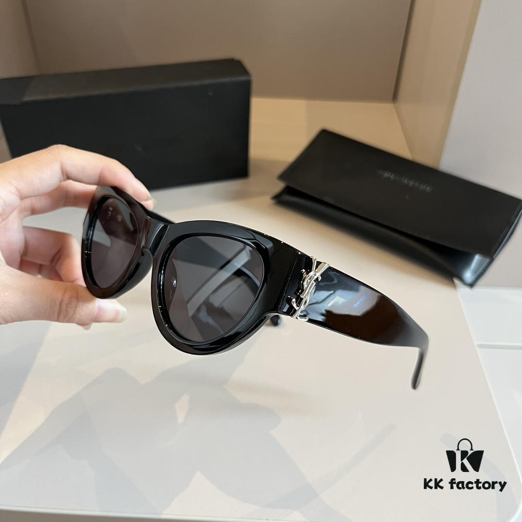 YSL Saint Laurent 2023 New Arrival SLM94 Gold Black Sunglasses