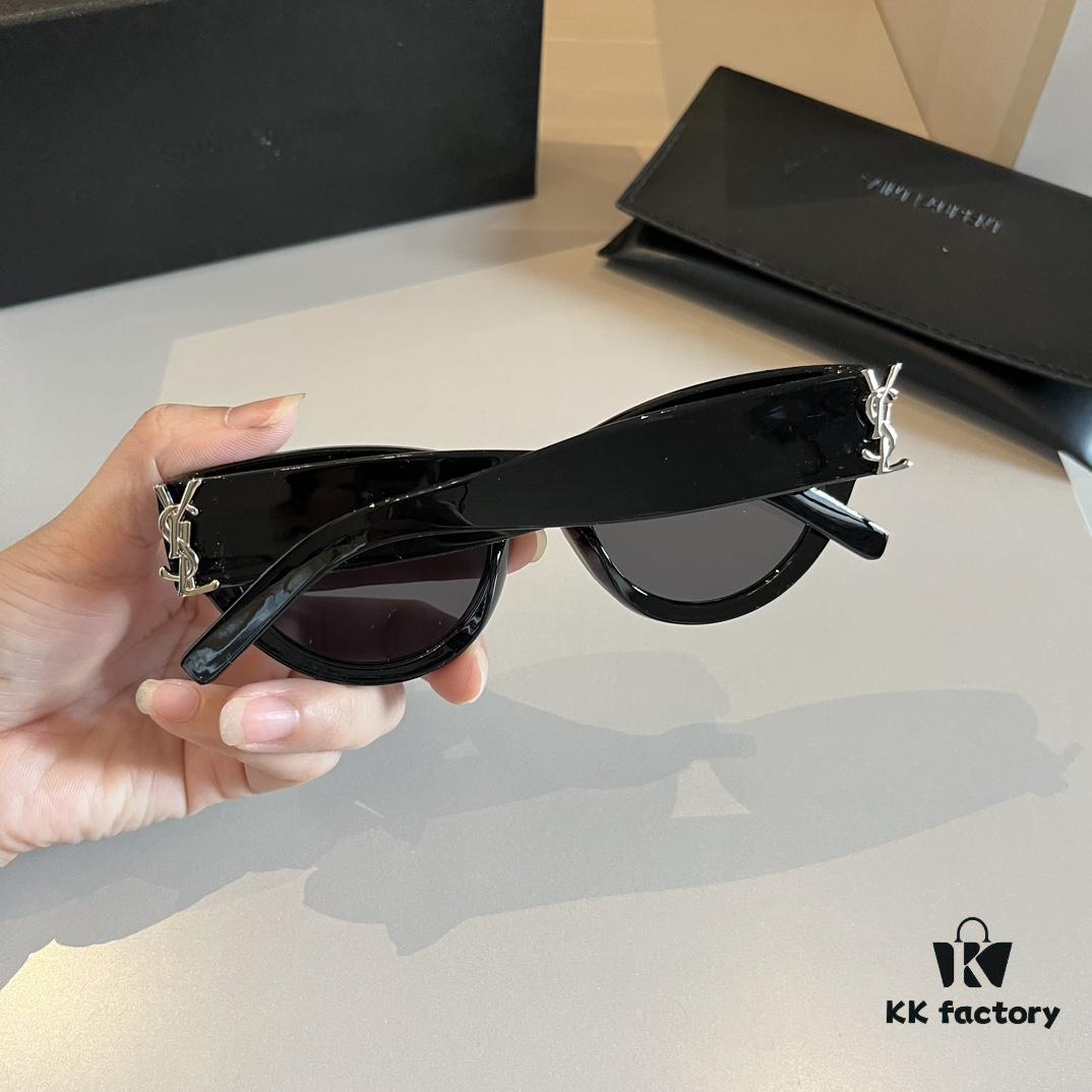 YSL Saint Laurent 2023 New Arrival SLM94 Gold Black Sunglasses