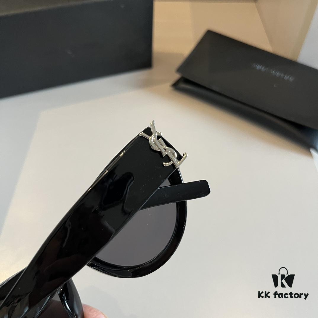 YSL Saint Laurent 2023 New Arrival SLM94 Gold Black Sunglasses