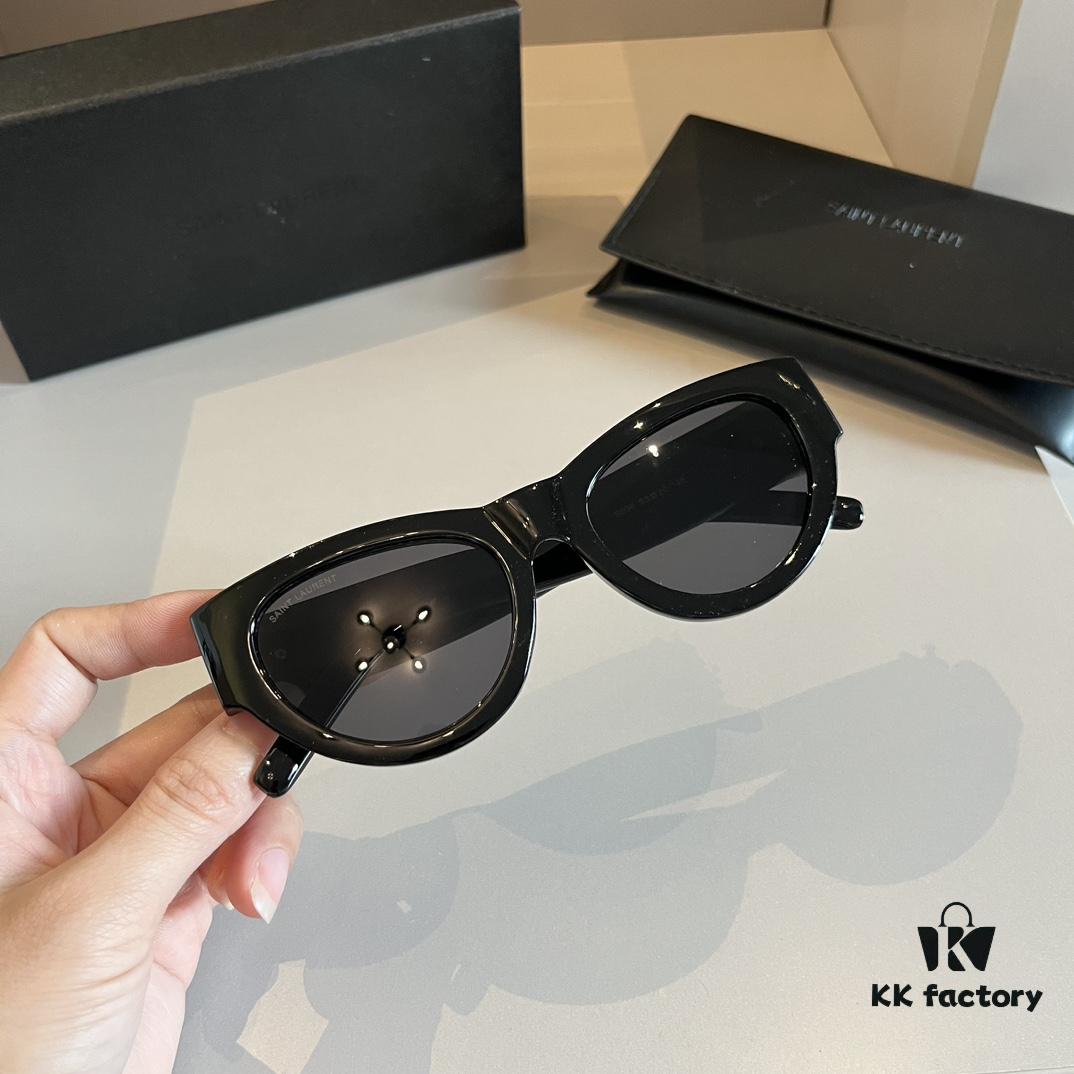 YSL Saint Laurent 2023 New Arrival SLM94 Gold Black Sunglasses