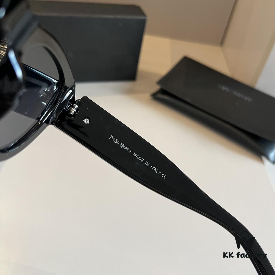 YSL Saint Laurent 2023 New Arrival SLM94 Gold Black Sunglasses