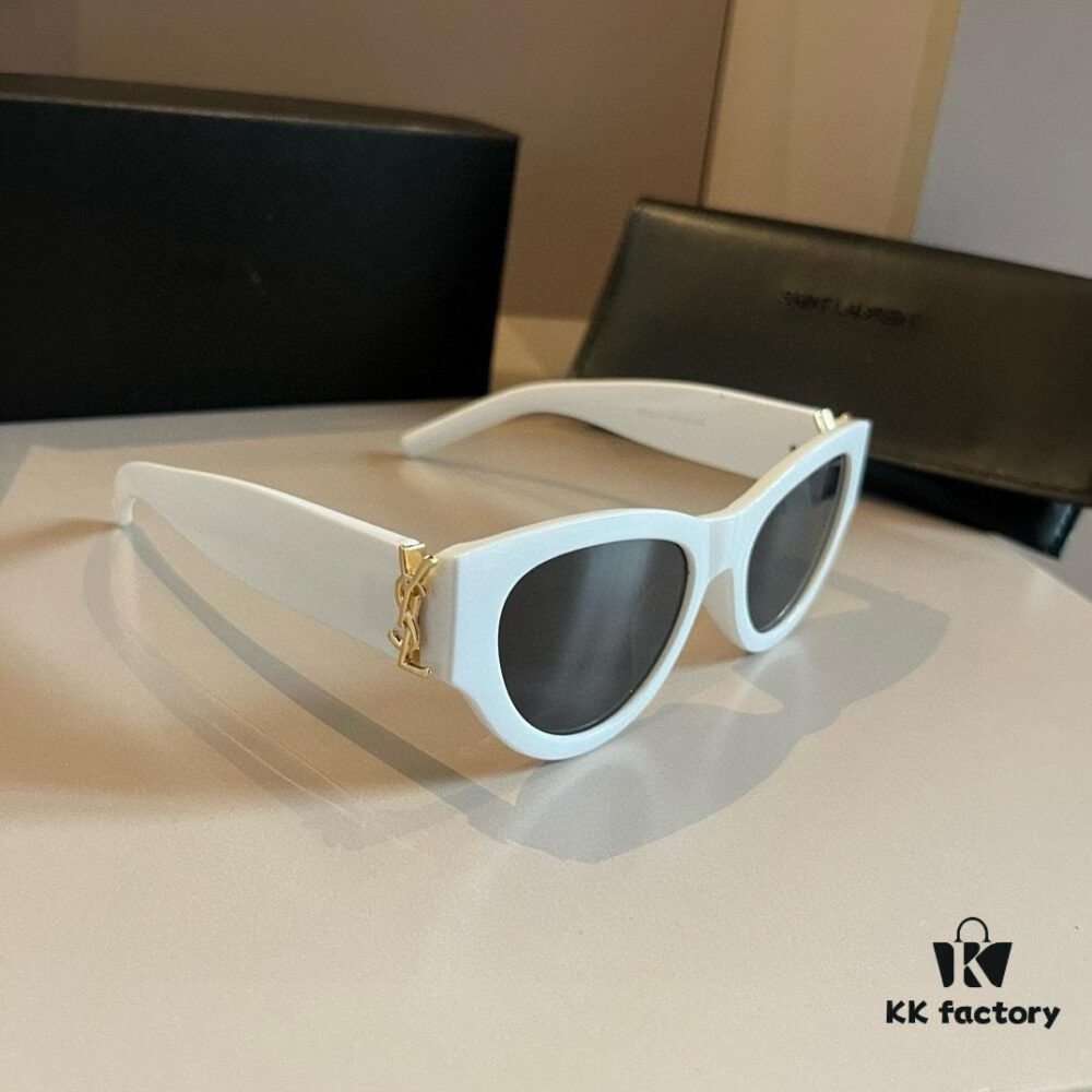 YSL Saint Laurent 2023 New Arrival SLM94 Gold Black Sunglasses