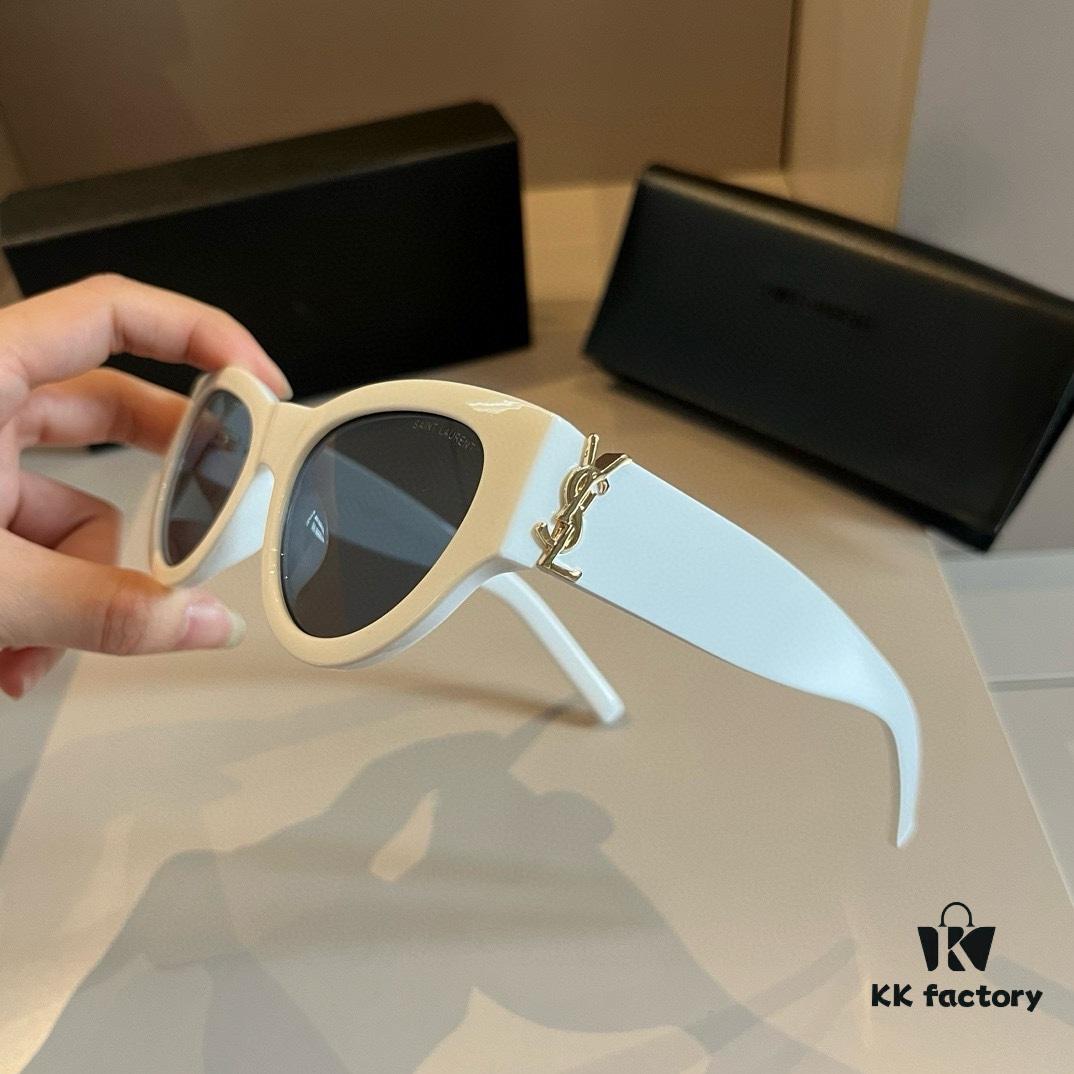 YSL Saint Laurent 2023 New Arrival SLM94 Gold Black Sunglasses