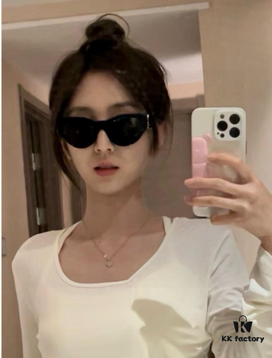 YSL Saint Laurent 2023 New Arrival Slm94 Gold and Black Sunglasses