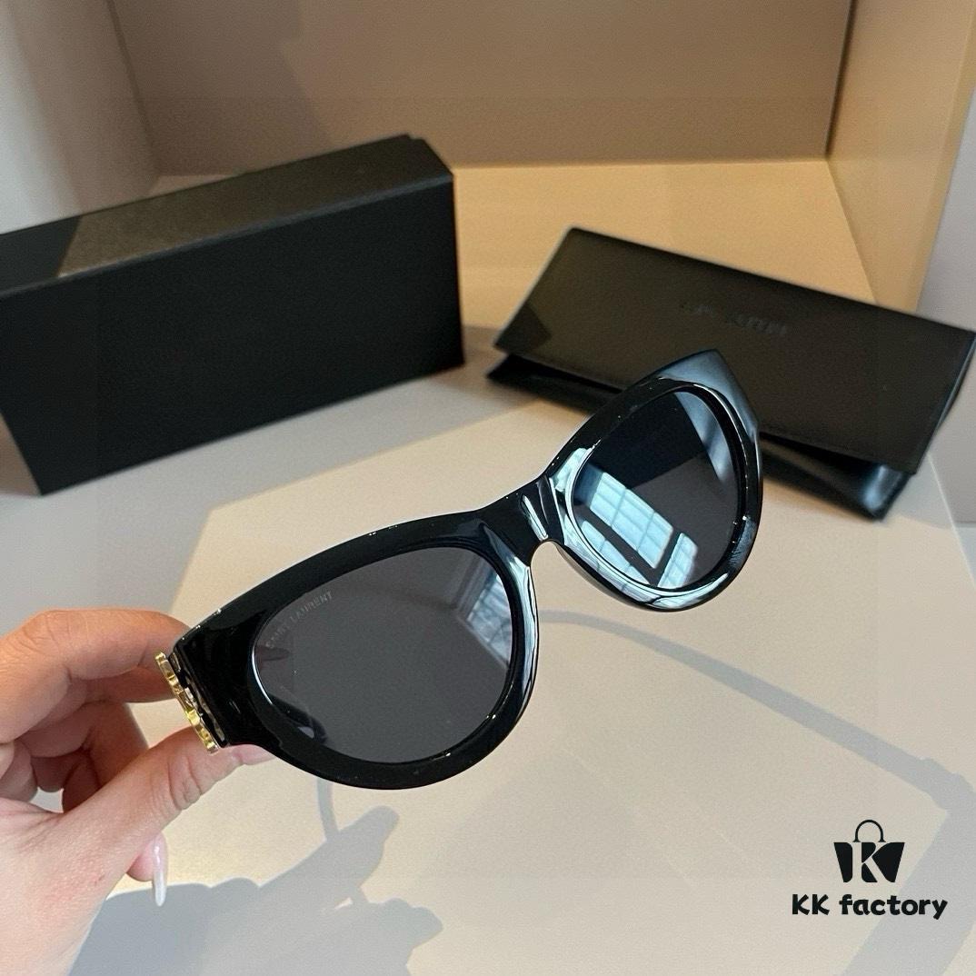 YSL Saint Laurent 2023 New Arrival Slm94 Gold and Black Sunglasses