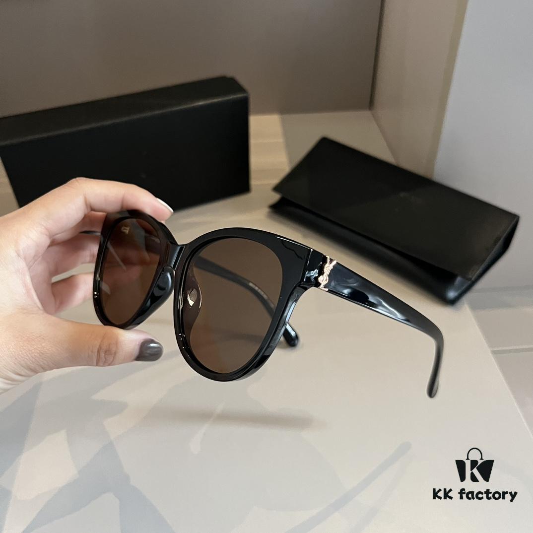YSL Saint Laurent New Arrival SLM94 Gold Black Sunglasses