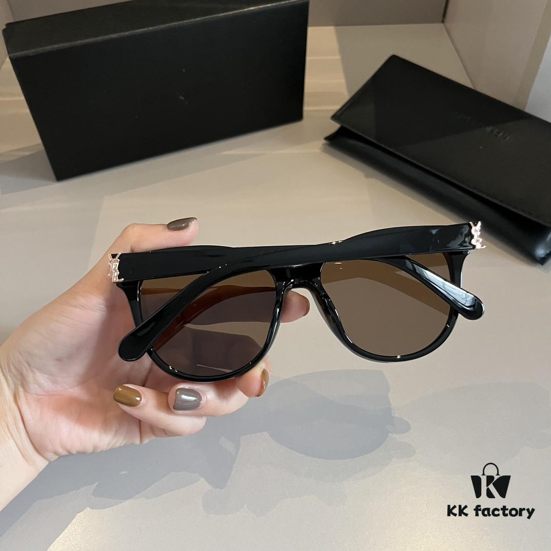 YSL Saint Laurent New Arrival SLM94 Gold Black Sunglasses
