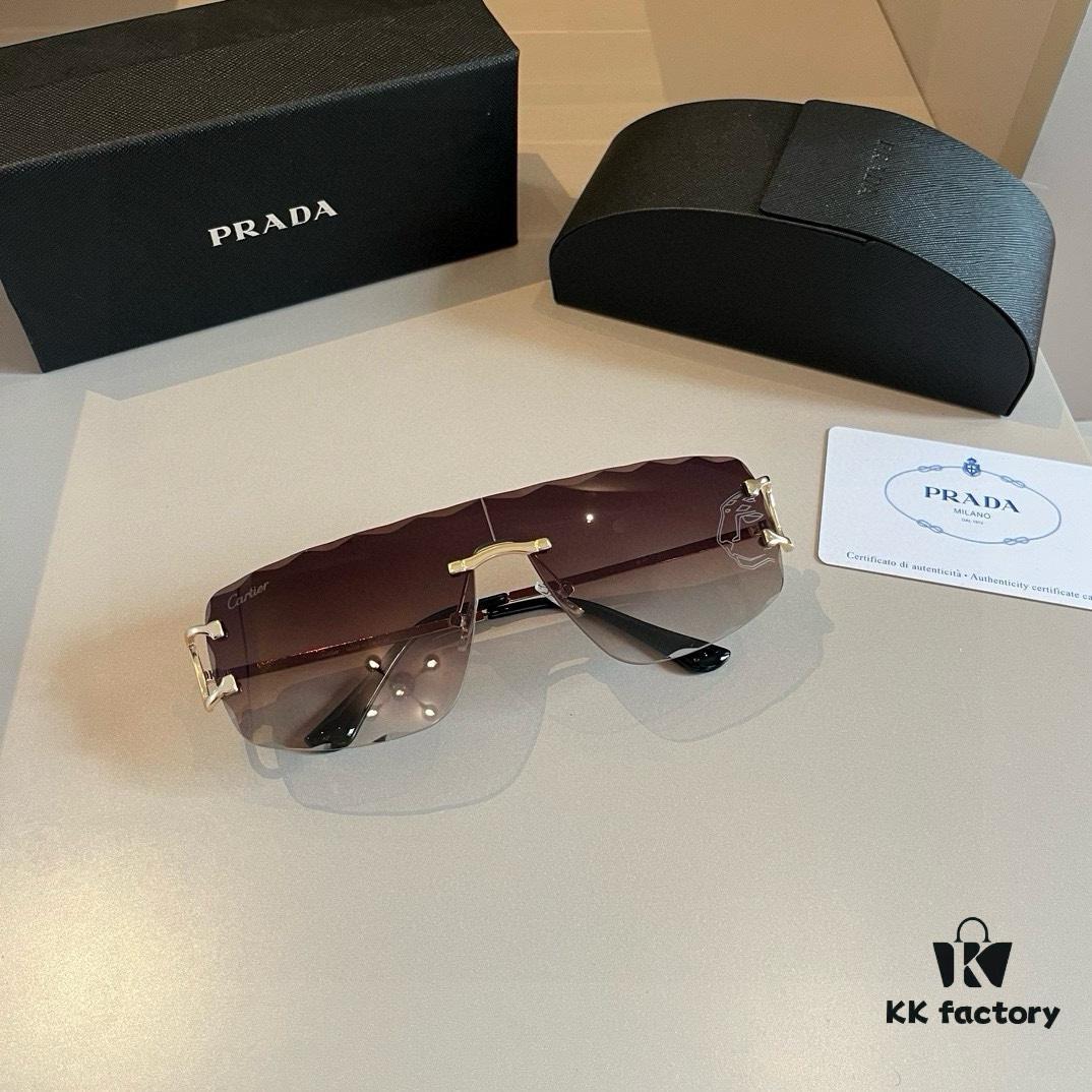 New Cartier Panther Head Sunglasses, Stylish and Versatile, High-End Fashion Eyewear