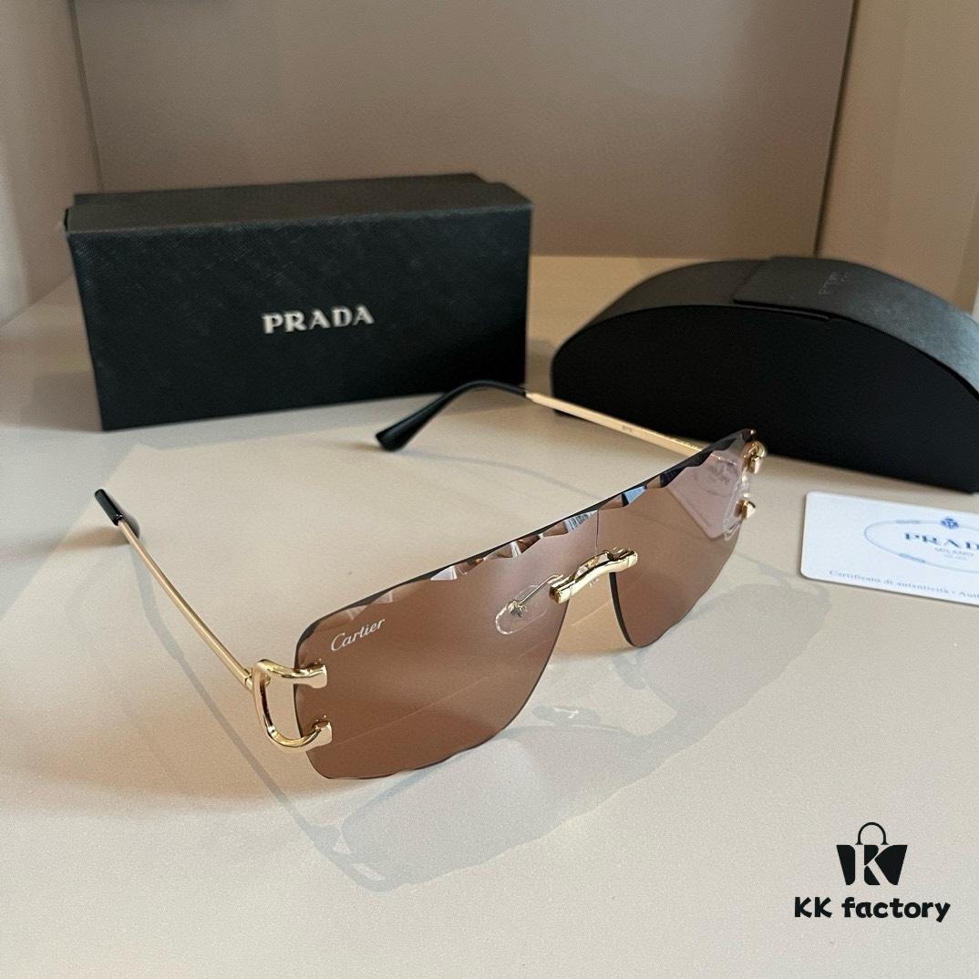 New Cartier Panther Head Sunglasses, Stylish and Versatile with a Touch of Luxury