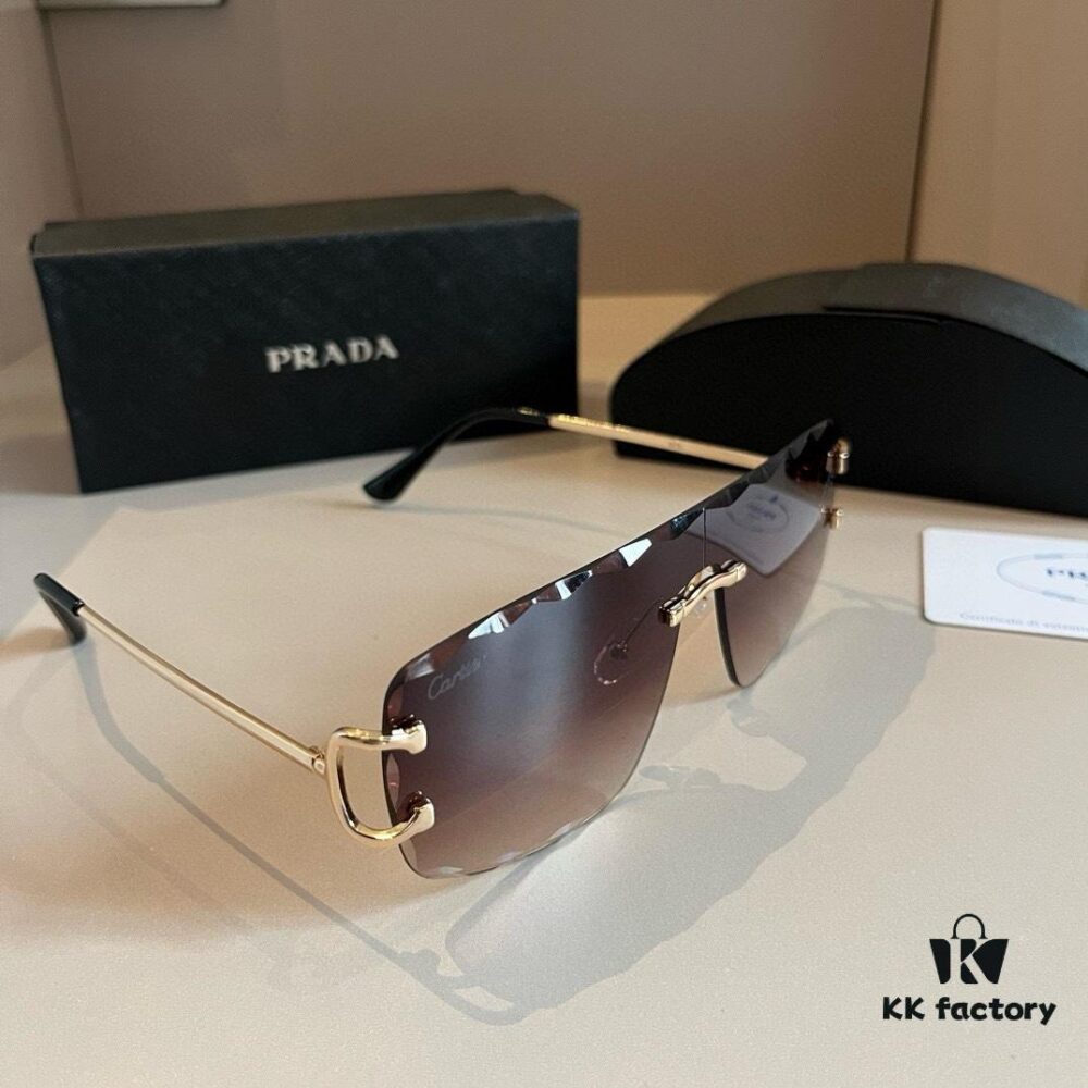 New Cartier Panther Head Sunglasses, Versatile and Stylish, High-End Fashion Eyewear